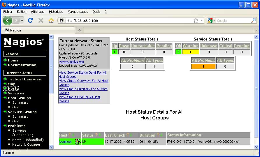 comment installer nagios